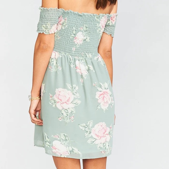 SMYM Smocked sage dress - Picture 3 of 4